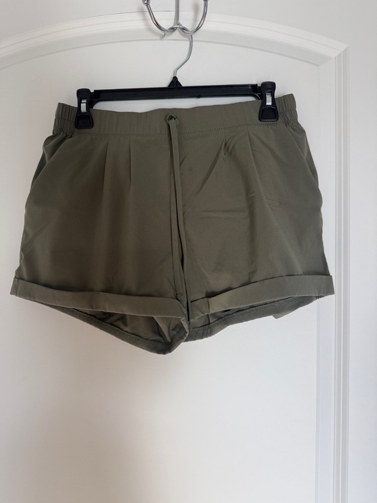 Zyia Active Pants - Women's Olive Active Drawstring Athletic Shorts